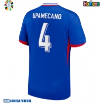 Camisa de Futebol França Dayot Upamecano #4 Equipamento Principal Europeu 2024 Manga Curta